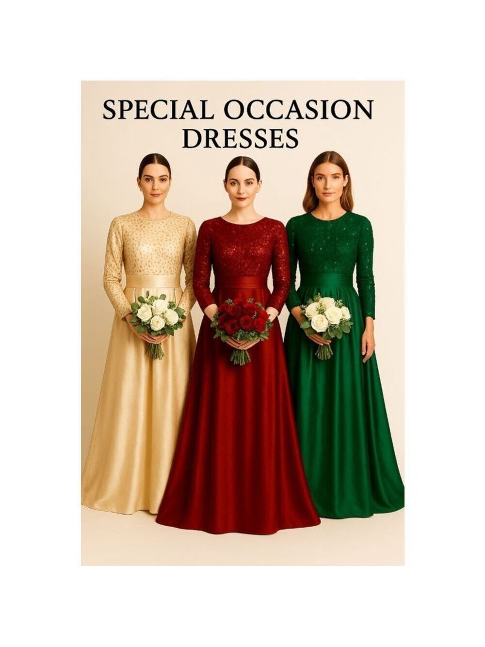 LanTing Wedding Dress, M, Red - Picture 2 of 14